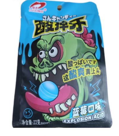 Кислые конфеты черника LUXING Explosion acid 22 гр