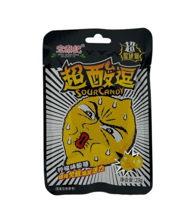 Кислые конфеты Sour Candy Hong Tai лимон 23гр