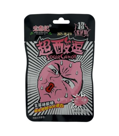 Кислые конфеты Sour Candy Hong Tai Клубничка 23гр